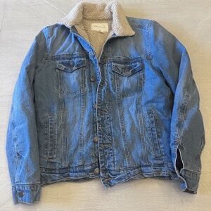 Aeropostale Jeans Trucker Sherpa Jacket XS
